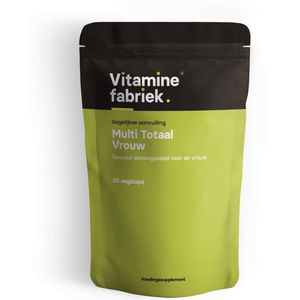 Vitaminefabriek - Multi Totaal Vrouw - 30 vegicaps - Vitaminen - vegan - voedingssupplement