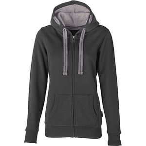 Women's Hooded Jacket met ritssluiting Dark Grey - S