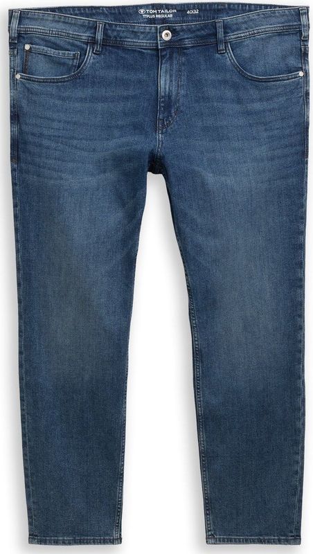 TOM TAILOR Plussize Jeans voor heren, 10281 - Mid Stone Wash Denim, 44W / 32L