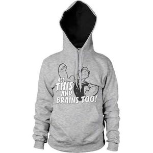 Popeye Hoodie/trui -XL- All This And Brains Too Grijs