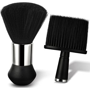 Nekstofdoek en kappersborstel - 2 Stuks professionele haarknipborstels - Zachte borstel voor afborstelen rond nek en oren na kapsel