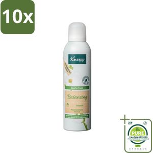 10 x Kneipp - Douche foam - Balancing - Patchouli - 200 ml - Grootverpakking - Douche Schuim - Patchouli - Ontspannen - Natuurlijke Verzorging - Vegan