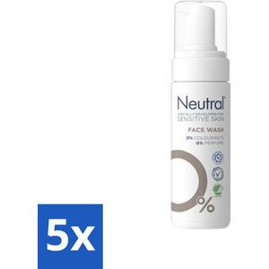 5 x Neutral - Gezichtsreiniger - Gevoelige huid - Face Wash Parfumvrij - 150 ml - Huidverzorging - Dermatologisch Getest