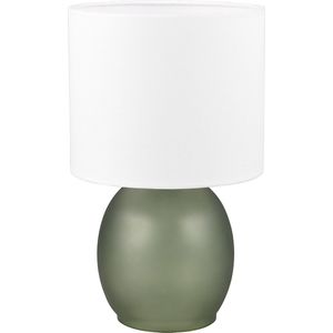 LED Tafellamp - Tafelverlichting - Trion Alev - E14 Fitting - Rond - Groen - Glas