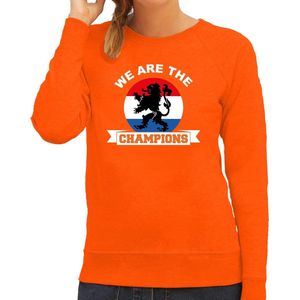 Oranje fan sweater voor dames - we are the champions - Holland / Nederland supporter - EK/ WK trui / outfit L