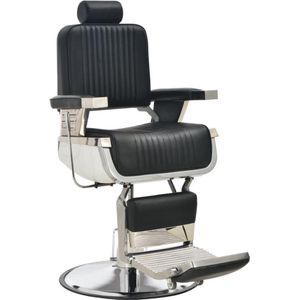 vidaXL - Kappersstoel - Zwart - Kunstleer - 68x69x116 cm
