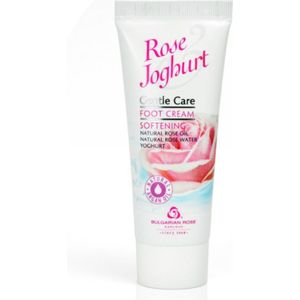 Softening foot cream Rose Joghurt | Verzachtende voetcrème met arganolie, kamfer en 100 % natuurlijke Bulgaarse rozenolie en rozenwater