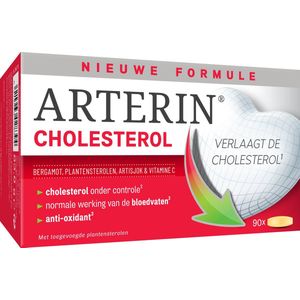 Arterin® Cholesterol 90 Tab Zonder Rode Gist Rijst/Statines & Goede Tolerantie