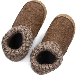 Bergstein Cozy Lux Pantoffels - Sloffen - Kids - Bruin - Maat 27