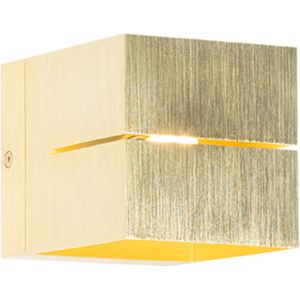 QAZQA transfer - Moderne Wandlamp Up Down voor binnen - 1 lichts - D 12.2 cm - Goud/messing - Woonkamer | Slaapkamer | Keuken