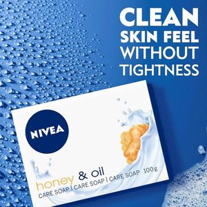 6x 100gr nivea care soap honey & oil