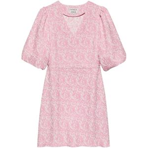 Jurk - Valerie - Roze - 70% Polyester, 27% Viscose, 3% Elastaan