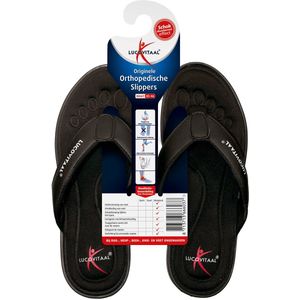 Lucovitaal - Orthopedische Slippers - Zwart - Maat 45-46