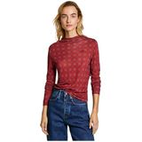Pepe Jeans - T-shirt - Granaatappel - Viscose - Lange Mouwen - Muntenprint