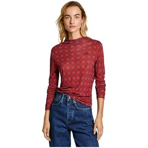 Pepe Jeans - T-shirt - Granaatappel - Viscose - Lange Mouwen - Muntenprint