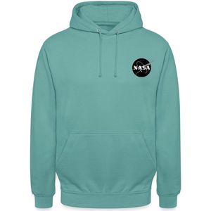 NASA Zwart-Wit Klassiek Logo Als Borstlogo Hoodie Unisex