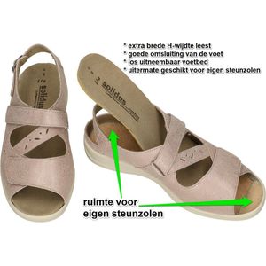 Solidus -Dames - nude / oud-roze - sandalen - maat 38