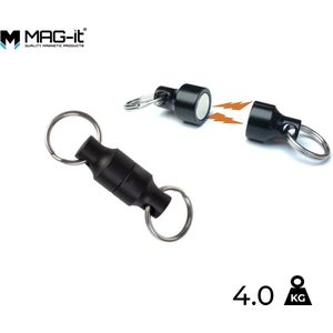 MAG-it® Magnetische Connector - Magneet Sleutelhanger - Quick Release Magnetische snel sluiting - Magneet met ring - Magneet met oog - Hoogste trekkracht 4,0 KG!