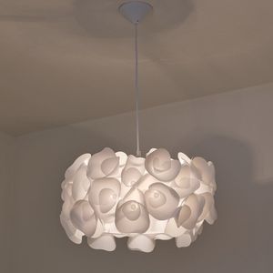 INSPIRE - Hanglamp - MUSSEL - 1 x E27 Max 60W - L. 50 cm - Metaal - Kunststof - Wit - Hanglamp design