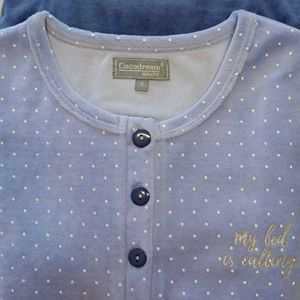Cocodream dames pyjama velours - maat XL - My bed - blue