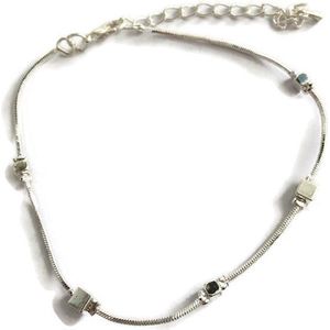 Petra's Sieradenwereld - Enkelbandje vierkantjes