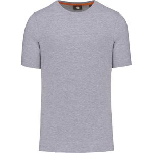 T-shirt Heren S WK. Designed To Work Ronde hals Korte mouw Oxford Grey 90% Katoen, 10% Viscose