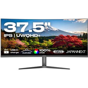 JAPANNEXT - JN-IPSC3752UWQHDPR-H-C65W - Curved Monitor - 37.5 inch - IPS - UWQHD+ (3840x1600) - USB-C met 65W Opladen