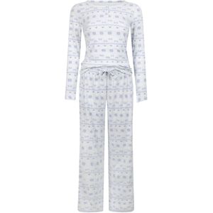 Hunkemöller Jersey pyjamaset Fairisle Blauw XS