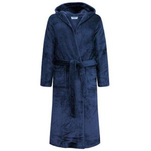 Gaubert - Badjas - Navy Blauw - Extra Lang - Fleece