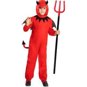 Funidelia | Duivelskostuum voor jongens - Demonen, Duivels, Halloween, Horror - Kostuum voor kinderen Accessoire verkleedkleding en rekwisieten voor Halloween, carnaval & feesten - Maat 97 - 104 cm - Rood