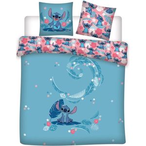 Disney Lilo & Stitch Dekbedovertrek Tropical - Lits Jumeaux - 240 x 220 + 2x 65 x 65 cm - Katoen Flanel