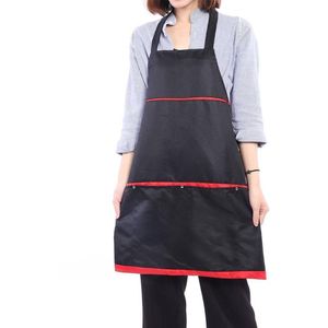 Kapperscape voor dames met zwart patroon - Haar knippen schort voor kappers en schoonheidsspecialisten - Ideaal voor volwassenen bij kleuren en permanenten thuis