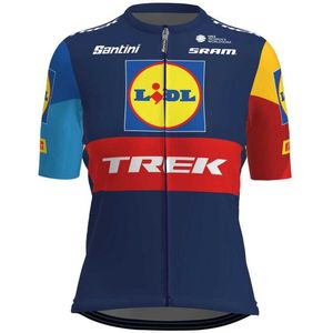 Santini Lidl Trek Korte Mouw Wielertrui Veelkleurig M Vrouw