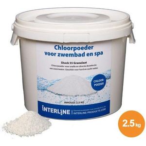 Interline Chloor 2,5 kg | Chloorgranulaat | Anti alg | Snel oplosbaar