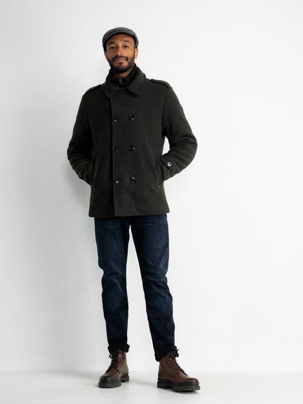 Petrol Industries - Heren Klassieke Jas - Groen - Maat XXL