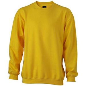 James and Nicholson Unisex Round Heavy Sweatshirt (Zonnegeel)