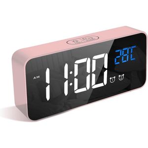 Digitale Wekker met Groot LED-Temperatuurweergave en Snooze Functie