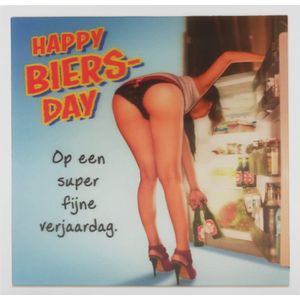 Depesche - 3D wenskaart met tekst ""Happy biers-day"" - 028