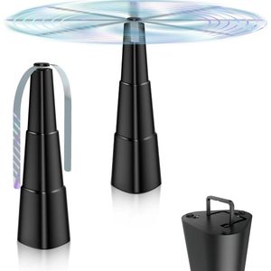 Vliegenafweermiddel 2 stuks muggenafweerventilator draagbare vliegenbescherming elektronische ventilator voor binnen buiten tafels haak - Effectief tegen vliegen