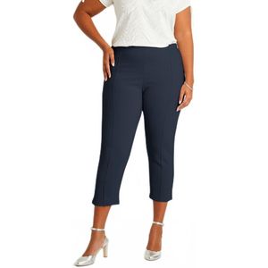 Geribde broek met elastische tailleband