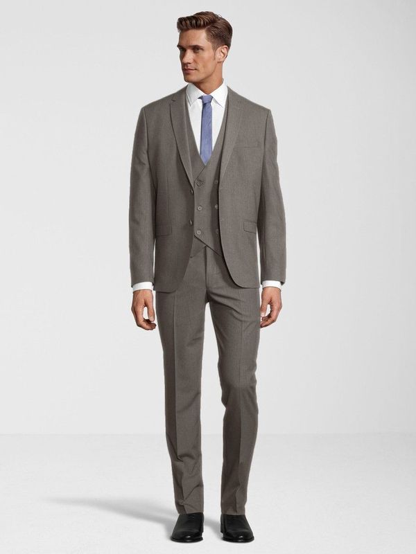 Steffen Klein - Driedelig Pak - Marineblauw - Slim Fit - Met Vest