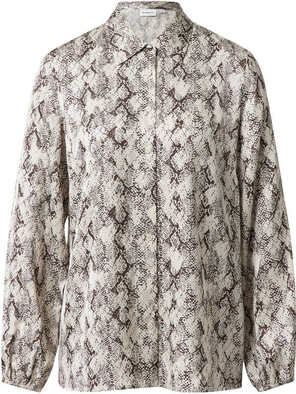 comma - Blouse - Satijn - Viscose - Lange Mouwen - Knoopsluiting