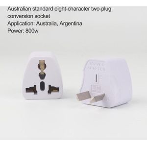 Reisstekker - Universele Muti Land adapter - Australie (2) - Reisstekker - Oplader - Stekker - Plug - Socket - Wit