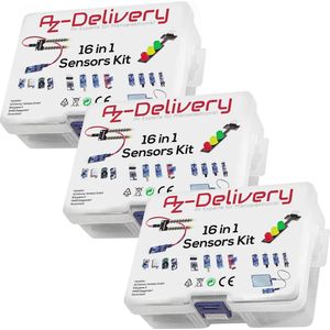 AZDelivery 3 x 16 in 1 Kit Accessoire Set met Sensoren en Modules compatibel met Arduino en Raspberry Pi Inclusief E-Book!