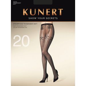 Kunert Imperial Lace panty met jarretel print Maat 40-42 Kleur Zwart