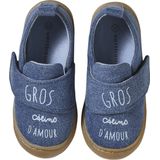 Vertbaudet - Knuffelpantoffels - Jeansblauw - Met Klittenband