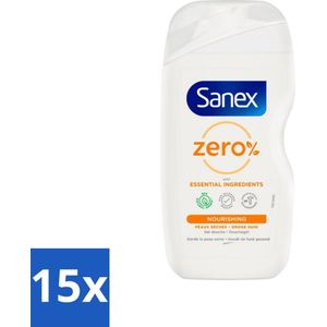 Sanex Douchegel Zero% Dry Skin 400 ml - Bulkverpakking - 15 stuks