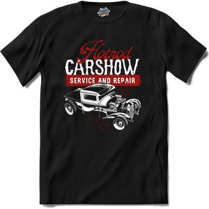 Hotrod Carshow Service and Repair | Auto - Cars - Retro - T-Shirt - Unisex - Zwart - Maat M