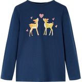 vidaXL - Kindershirt - Marineblauw - Lange Mouwen