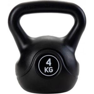 Pure2Improve Kettlebell - Fitness - Kettlebells - Gewichten - 4kg - Zwart PVC